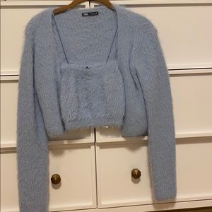 Cropped cardigan set